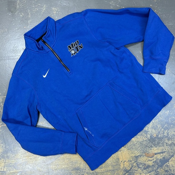 Nike Middle Tennessee Volleyball 1/4 Zip Crew Neck Sweater 598442-493 Medium - Picture 1 of 9